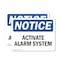 Signmission Activate Alarm System OSHA Notice Sign, Vinyl Decal, 7in W x 5in L, 2PK OS-2PACK-NS-D-57-L-15202 - alternate 1